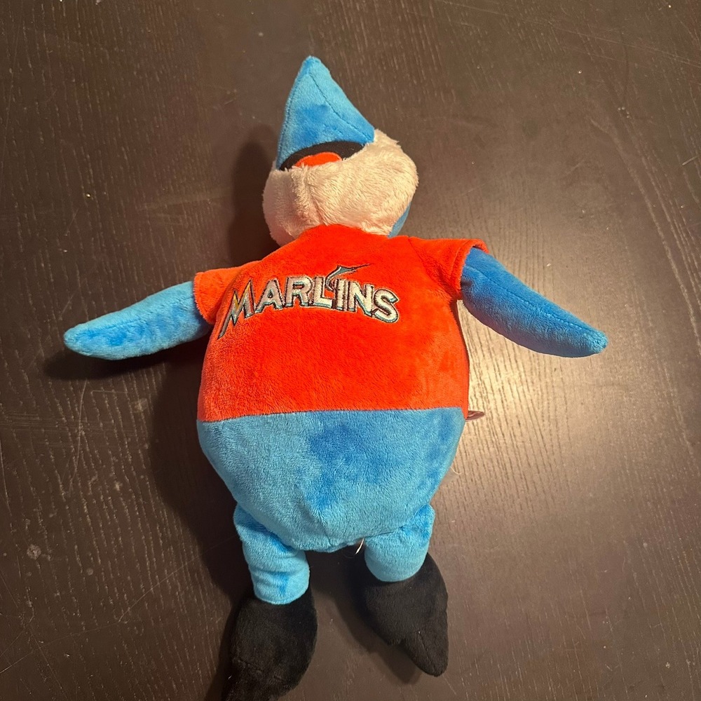 Miami Marlins Billy the Marlin Reversible Mascot Plush Toy Blue Orange Kids